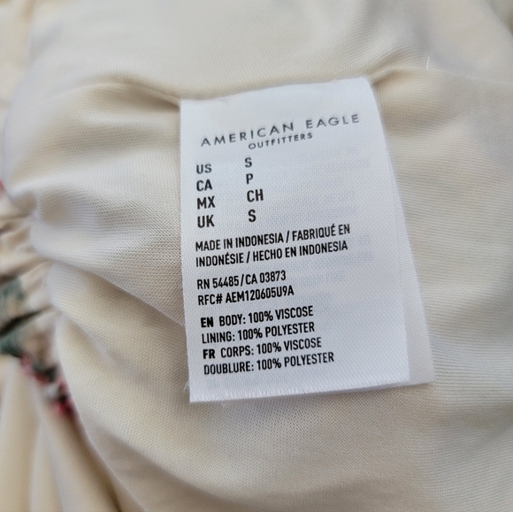 American Eagle Floral Maxi Skirt with Ruffle Hem & Matching Top - Picture 8 of 10